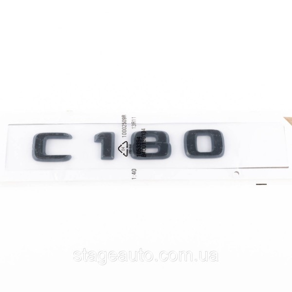 Шильдик надпись багажника C180 Mercedes-Benz Мерседес Ц180 Черный