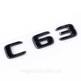 Шильдик надпись багажника C63 Mercedes-Benz Мерседес Ц63 Черный