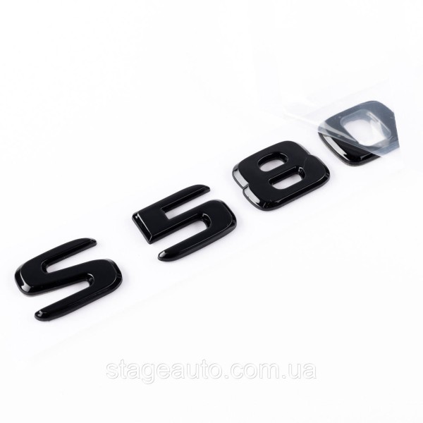 Шильдик надпись багажника S580 Mercedes-Benz Мерседес С580 Черный
