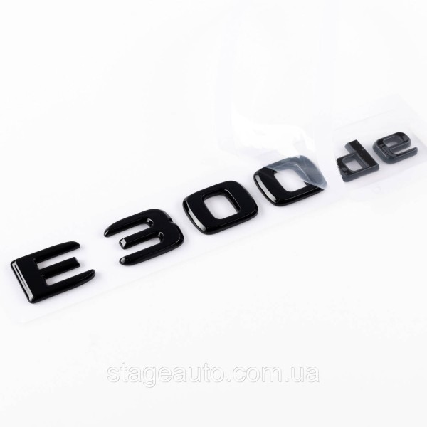 Шильдик надпись багажника E300de Mercedes-Benz Мерседес Е300де Черный