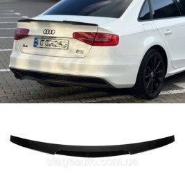 Спойлер багажника Audi A4 B8 2012-2017 стиль M4 (ABS пластик) Ауди А4 Б8 черный глянец