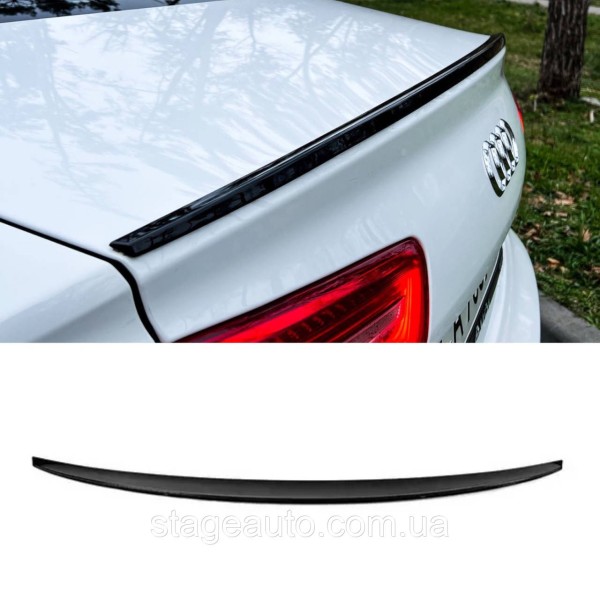 Спойлер багажника Audi A6 C7 2011-2014 стиль S3 (ABS пластик) Ауди А6 Ц7 черный глянец