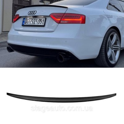 Спойлер багажника Audi A5 B8 (8T) 2007-2016 стиль S line (ABS пластик) Ауді А5 Б8 чорний глянець