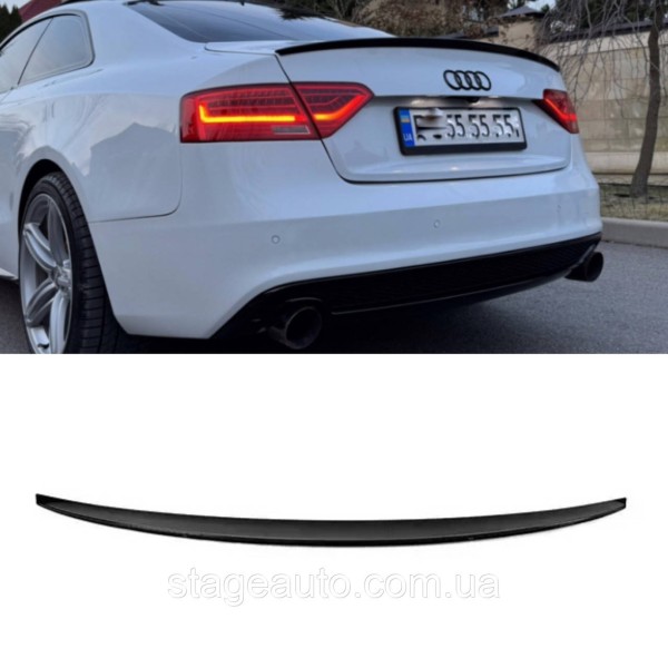 Спойлер багажника Audi A5 B8 (8T) 2007-2016 стиль S line (ABS пластик) Ауди А5 Б8 черный глянец
