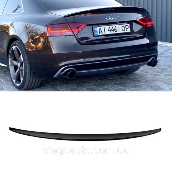 Спойлер багажника Audi A5 B8 (8T) 2007-2016 стиль S line (ABS пластик) Ауди А5 Б8 черный глянец