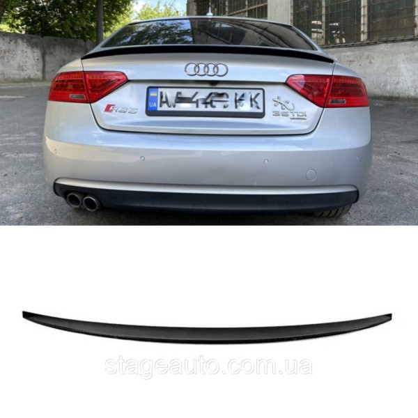 Спойлер багажника Audi A5 B8 (8T) 2007-2016 стиль S line (ABS пластик) Ауди А5 Б8 черный глянец