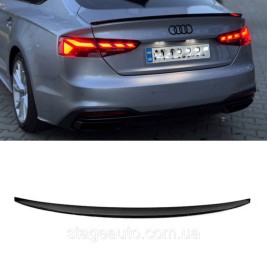Спойлер багажника Audi A5 B9 (F5) 2016-2024 стиль S line (ABS пластик) Ауди А5 Б9 черный глянец