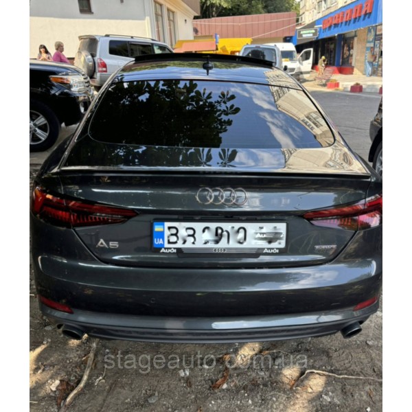 Спойлер багажника Audi A5 B9 (F5) 2016-2024 стиль S line (ABS пластик) Ауди А5 Б9 черный глянец