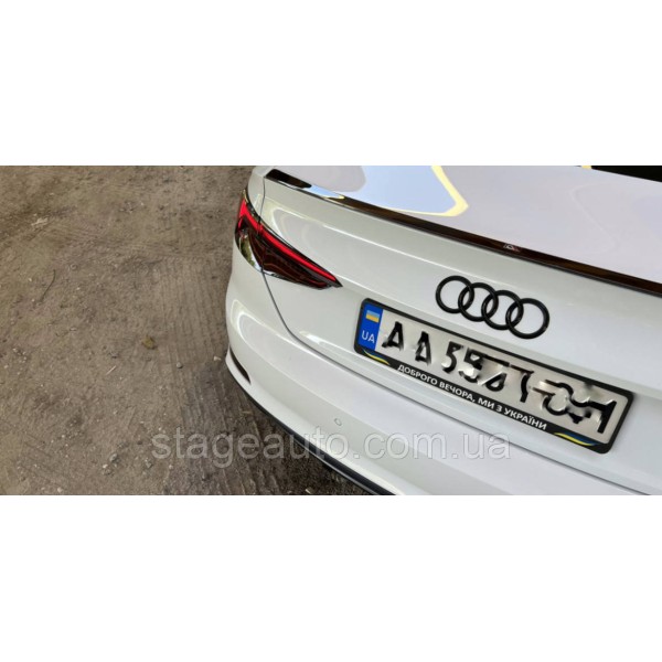 Спойлер багажника Audi A5 B9 (F5) 2016-2024 стиль S line (ABS пластик) Ауди А5 Б9 черный глянец