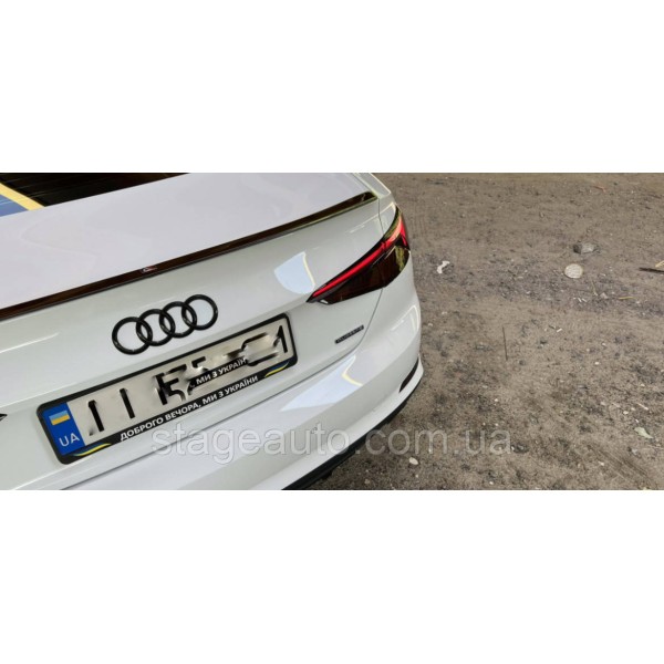 Спойлер багажника Audi A5 B9 (F5) 2016-2024 стиль S line (ABS пластик) Ауди А5 Б9 черный глянец