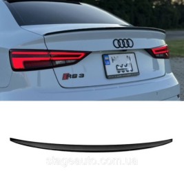 Спойлер багажника Audi A3 8V 2013-2020 стиль S3 (ABS пластик) Ауди А3 8В черный глянец