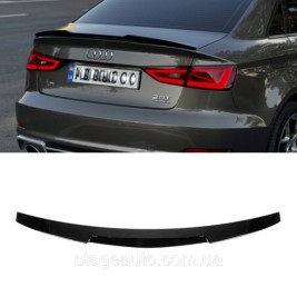 Спойлер багажника Audi A3 8V 2013-2020 стиль M4 (ABS пластик) Ауди А3 8В черный глянец