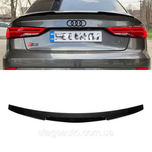 Спойлер багажника Audi A3 8V 2013-2020 стиль M4 (ABS пластик) Ауди А3 8В черный глянец