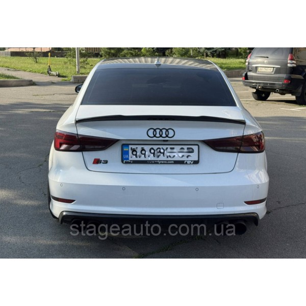 Спойлер багажника Audi A3 8V 2013-2020 стиль M4 (ABS пластик) Ауди А3 8В черный глянец