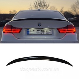 Спойлер багажника BMW 4 F32 2012-2020 стиль М Perfomance (ABS пластик) БМВ Ф32 черный глянец