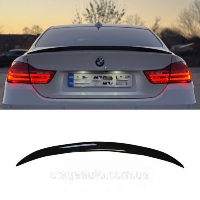 Спойлер багажника BMW 4 F32 2012-2020 стиль М Perfomance (ABS пластик) БМВ Ф32 чорний глянець