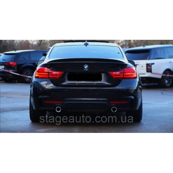 Спойлер багажника BMW 4 F32 2012-2020 стиль М Perfomance (ABS пластик) БМВ Ф32 черный глянец