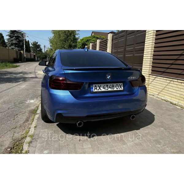 Спойлер багажника BMW 4 F32 2012-2020 стиль М Perfomance (ABS пластик) БМВ Ф32 черный глянец