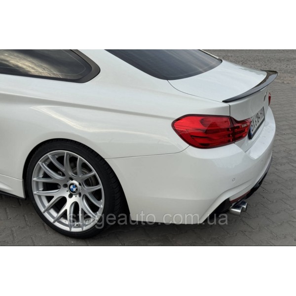 Спойлер багажника BMW 4 F32 2012-2020 стиль М Perfomance (ABS пластик) БМВ Ф32 черный глянец