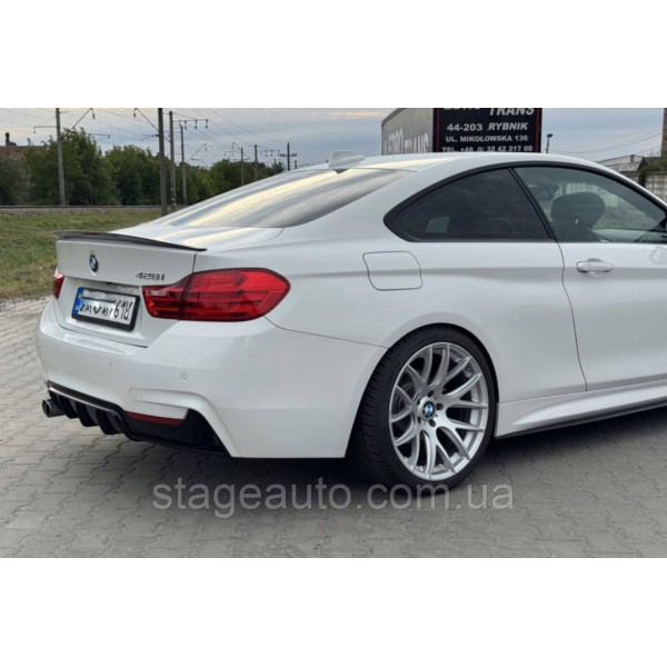 Спойлер багажника BMW 4 F32 2012-2020 стиль М Perfomance (ABS пластик) БМВ Ф32 черный глянец