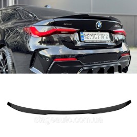 Спойлер багажника BMW 4 G22 2020-2025 стиль М4 (ABS пластик) БМВ Г22 черный глянец