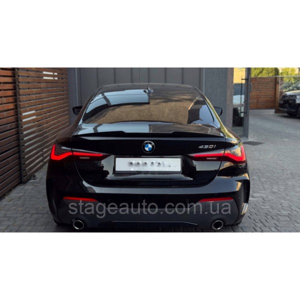 Спойлер багажника BMW 4 G22 2020-2025 стиль М4 (ABS пластик) БМВ Г22 черный глянец