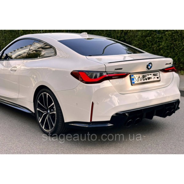 Спойлер багажника BMW 4 G22 2020-2025 (ABS пластик) БМВ Г22 черный глянец