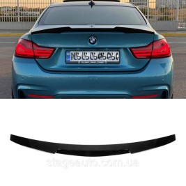 Спойлер багажника BMW 4 F32 2012-2020 стиль М4 (ABS пластик) БМВ Ф32 черный глянец