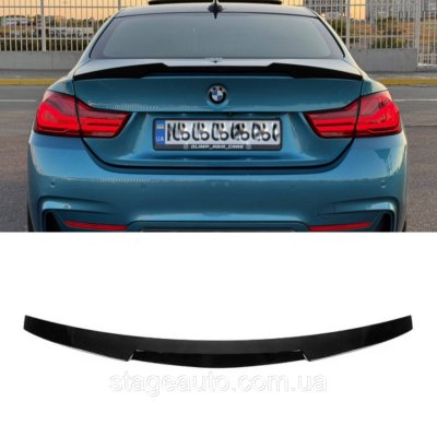 Спойлер багажника BMW 4 F32 2012-2020 стиль М4 (ABS пластик) БМВ Ф32 чорний глянець