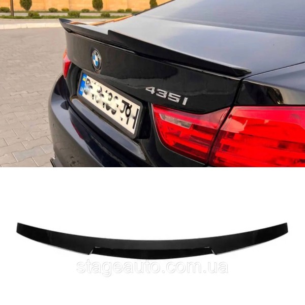 Спойлер багажника BMW 4 F32 2012-2020 стиль М4 (ABS пластик) БМВ Ф32 черный глянец