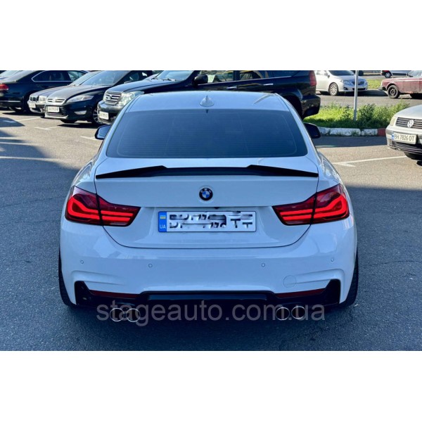 Спойлер багажника BMW 4 F32 2012-2020 стиль М4 (ABS пластик) БМВ Ф32 черный глянец
