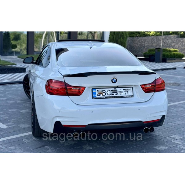 Спойлер багажника BMW 4 F32 2012-2020 стиль М4 (ABS пластик) БМВ Ф32 черный глянец