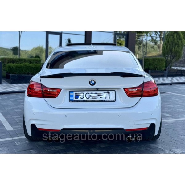 Спойлер багажника BMW 4 F32 2012-2020 стиль М4 (ABS пластик) БМВ Ф32 черный глянец