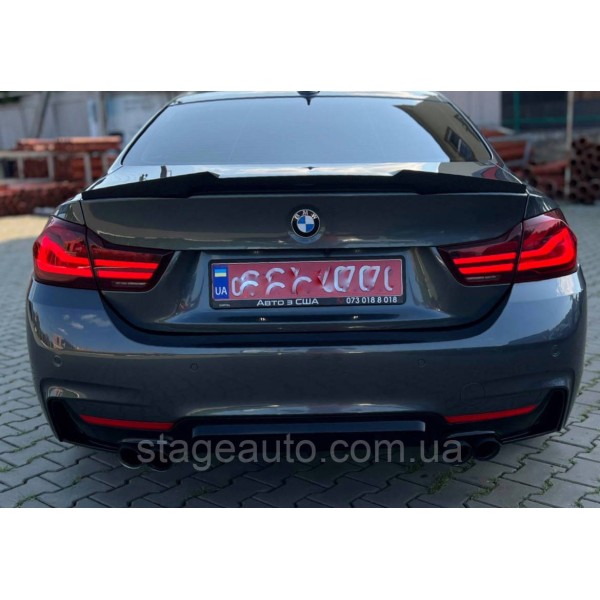 Спойлер багажника BMW 4 F32 2012-2020 стиль М4 (ABS пластик) БМВ Ф32 черный глянец