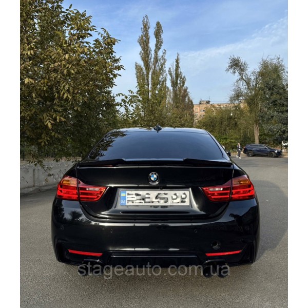 Спойлер багажника BMW 4 F32 2012-2020 стиль М4 (ABS пластик) БМВ Ф32 черный глянец