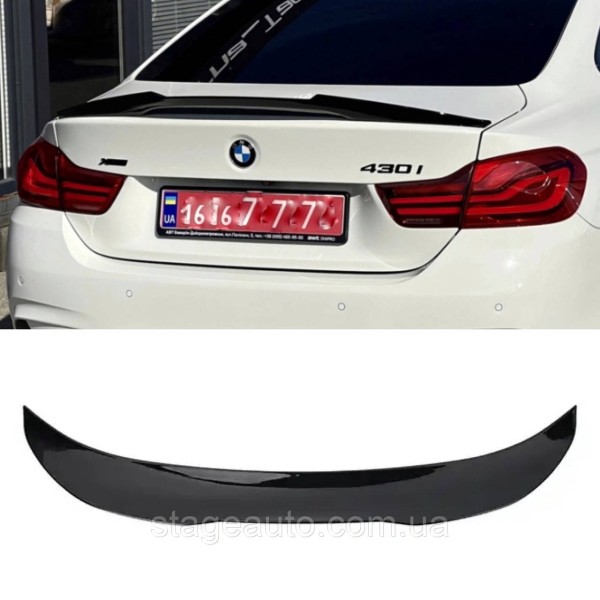 Спойлер багажника BMW 4 F32 2012-2020 стиль PSM (ABS пластик) БМВ Ф32 черный глянец