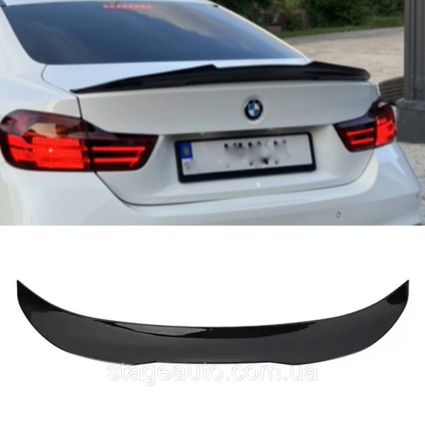 Спойлер багажника BMW 4 F32 2012-2020 стиль PSM (ABS пластик) БМВ Ф32 черный глянец