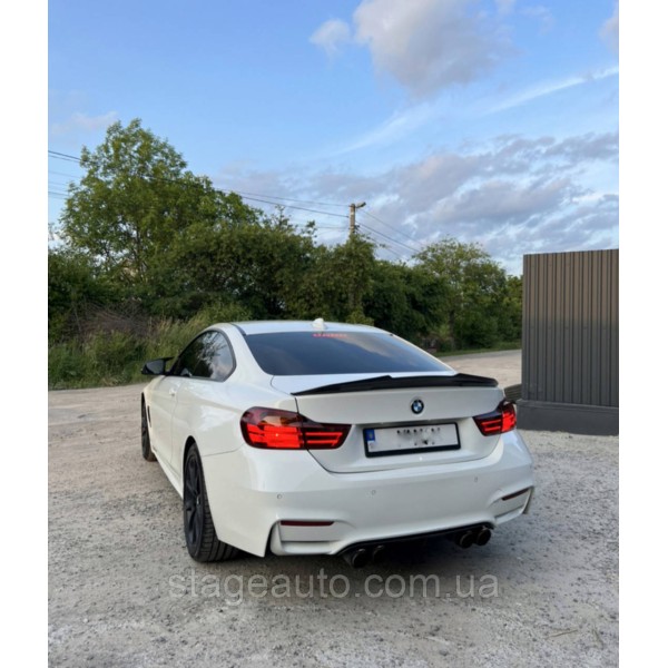 Спойлер багажника BMW 4 F32 2012-2020 стиль PSM (ABS пластик) БМВ Ф32 черный глянец