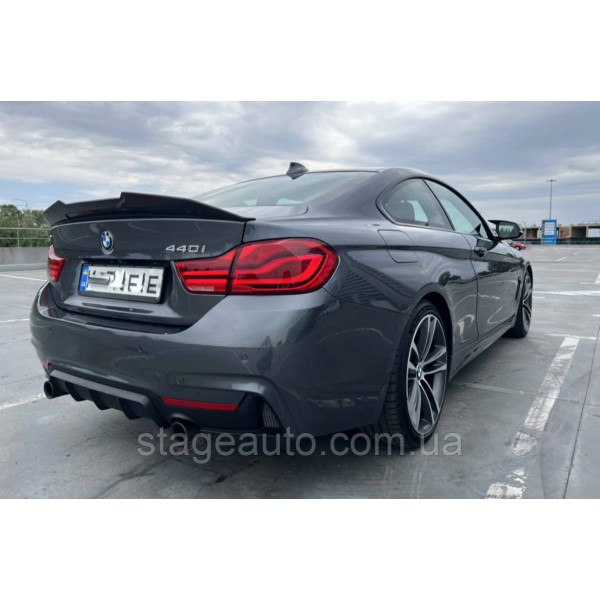 Спойлер багажника BMW 4 F32 2012-2020 стиль PSM (ABS пластик) БМВ Ф32 черный глянец
