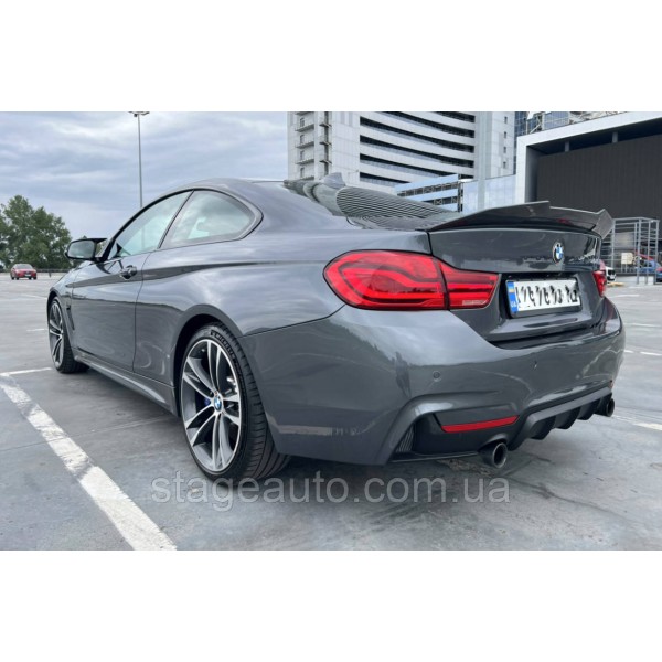 Спойлер багажника BMW 4 F32 2012-2020 стиль PSM (ABS пластик) БМВ Ф32 черный глянец