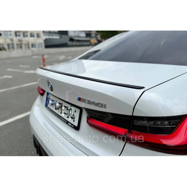 Спойлер багажника BMW 3 G20 2019-2022 (ABS пластик) БМВ Г20 черный глянец