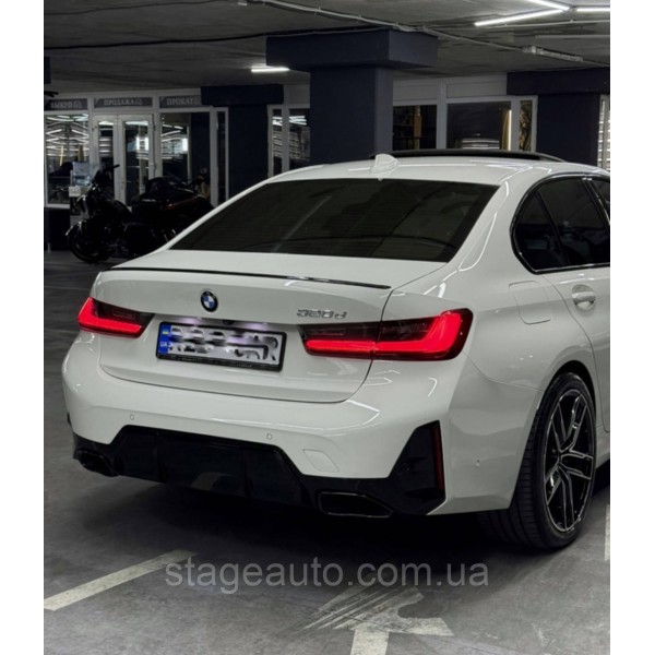 Спойлер багажника BMW 3 G20 2019-2022 (ABS пластик) БМВ Г20 черный глянец