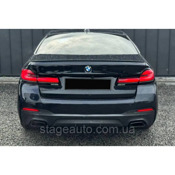 Спойлер багажника BMW 5 G30 2017-2024 стиль М5 (ABS пластик) БМВ Г30 черный глянец