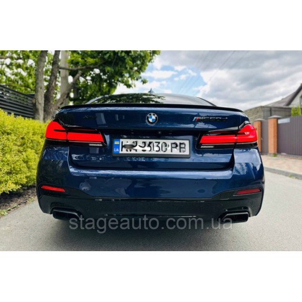 Спойлер багажника BMW 5 G30 2017-2024 стиль М5 (ABS пластик) БМВ Г30 черный глянец