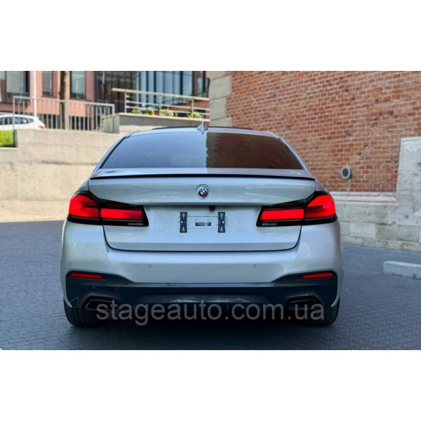 Спойлер багажника BMW 5 G30 2017-2024 стиль М5 (ABS пластик) БМВ Г30 черный глянец