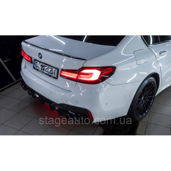Спойлер багажника BMW 5 G30 2017-2024 стиль М5 (ABS пластик) БМВ Г30 черный глянец
