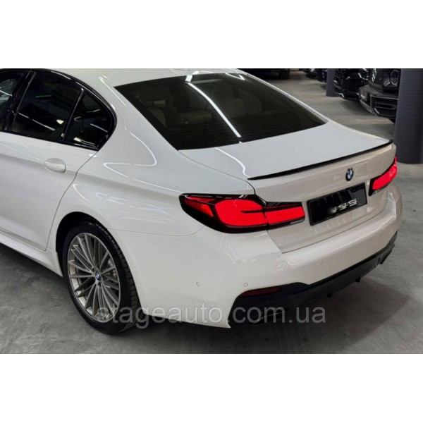 Спойлер багажника BMW 5 G30 2017-2024 стиль М5 (ABS пластик) БМВ Г30 черный глянец