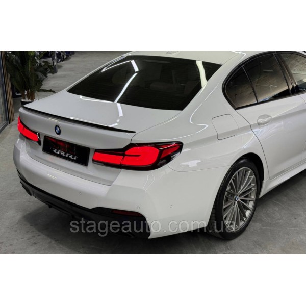 Спойлер багажника BMW 5 G30 2017-2024 стиль М5 (ABS пластик) БМВ Г30 черный глянец