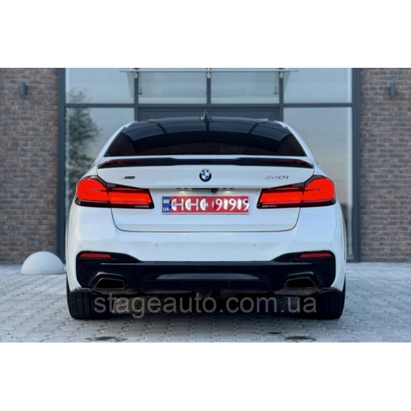 Спойлер багажника BMW 5 G30 2017-2024 стиль М5 CS (ABS пластик) БМВ Г30 черный глянец