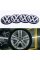 Наклейки на ковпачки заглушки в диски VW Volkswagen Фольксваген 56 мм Чорні 4 шт